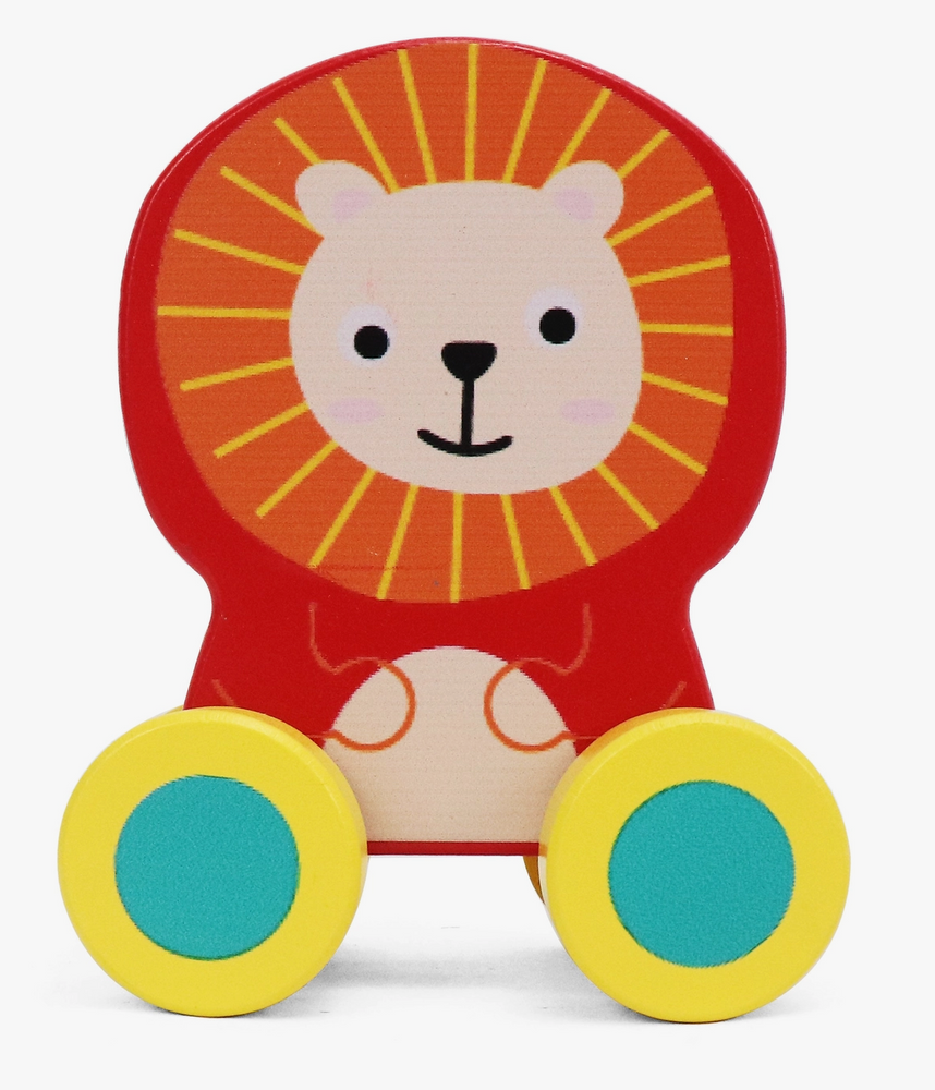 Little Leo Wooden Lion Vehicle Toy